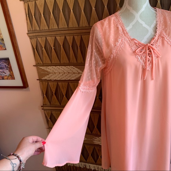 BNWT Beautiful Peach Beachy Boho Babydoll Dress - Picture 5 of 16